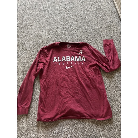 Nike Red Long Sleeve Alabama Football University T-Shirt Size XXL - Picture 1 of 4